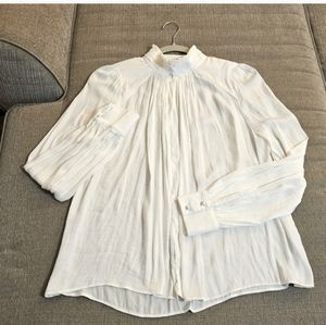 DO+BE White Sheer Cottage Casual Boho Flowy Top Size Medium